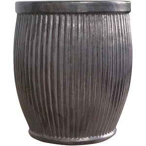 GHIVECI DIN LUT NEGRU MAT 34 CM