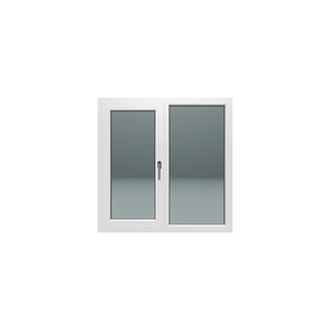 Fereastra termopan PVC, tripan, alb, 5 camere, 116 x 116 cm, stanga, dubla deschidere