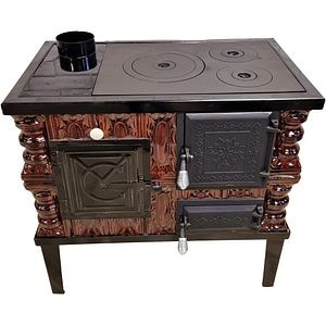 Soba teracota, 2 randuri + plita, 6.5 kW, 80 x 46 x 80 cm