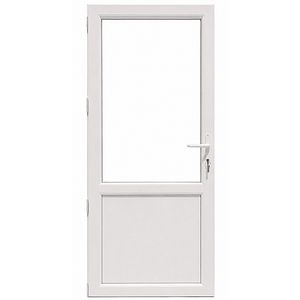 Usa exterior FENSTERWELT, cu geam, 4 camere, 2/3, stanga, PVC, 88 x 198 cm, alb