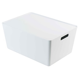 Cutie cu capac 33 x 47 x 21 cm, 22l, plastic, alb