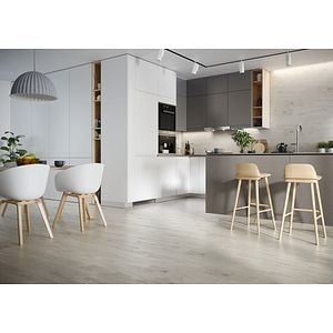 Gresie Finwood, gri, structurata, 18.5 x 59.8 cm, 1 mp/cutie