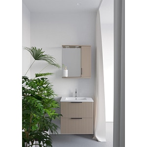 Set masca si lavoar SANITOP Estriado, 60 x 48 x 55 cm, bej