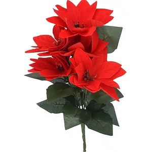 Decoratiune brad ramura Craciunita 5 flori, 30cm