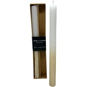 Lumanare cina S2, 2x25 cm, alb