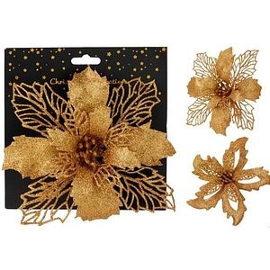 Decoratiune floare clips AWR413320, auriu