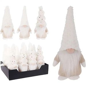 Gnom fes inalt, 22cm, crem