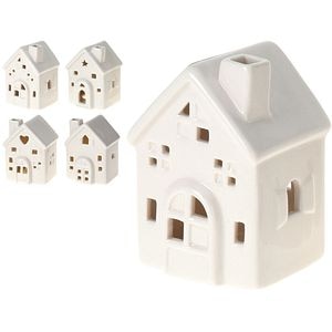 Decoratiune casuta LED, 8 cm, alb, diverse modele