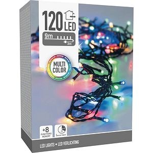 Instalatie Craciun interior/exterior, 120 LED-uri, 9 m, multicolor