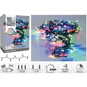 Instalatie Craciun interior/exterior, 180 LED-uri, 13.5 m, multicolor