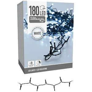Instalatie Craciun interior/exterior, 180 LED-uri, 13.5 m, alb rece