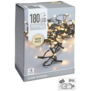 Instalatie Craciun interior/exterior, 180 LED-uri, 13.5 m, alb cald