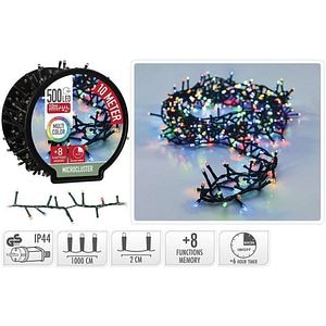 Instalatie Craciun Micro cluster interior/exterior, 500 LED-uri, 10 m, multicolor