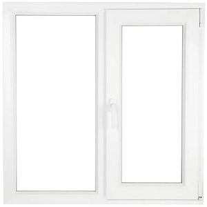 Fereastra termopan PVC, alb, 4 camere, 116 cm x 116 cm, Dreapta, Simpla deschidere