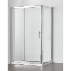 Cabina dus standard BELFORM Clear, dreptunghiulara, aluminiu, 120 x 80 x 185 cm, sticla securizata 5mm, profil crom