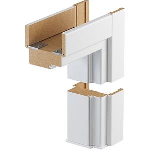 Pervaz usa interior Minimax, HDF, 8 cm, 3 bucati, alb