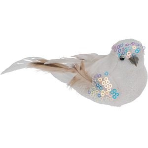 Decoratiune Craciun, model pasare, multicolor, 2 bucati