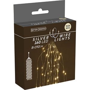 Perdea lumini, 160 led-uri, 1.9 m, iluminare alb cald