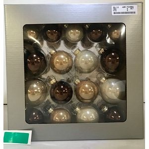 Set globuri brad, 34 bucati, amber