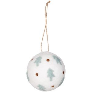 Glob, material textil, 8 cm, alb