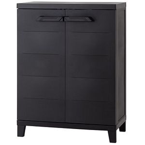 Dulap depozitare, plastic, 66 x 37 x 87 cm, negru