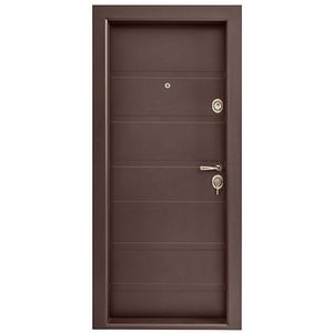 Usa metalica pentru exterior BR20. fara geam, stanga, 205 x 88 cm, maro