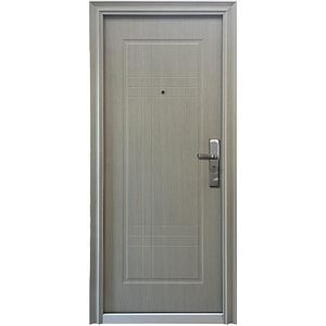 Usa de intrare pentru apartament Lines, fara geam, stanga, otel, 88 x 205 cm, bej