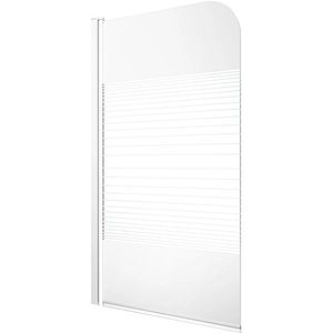 Paravan cada Cooke & Lewis Arkell, sticla securizata, 75 x 130 cm, alb