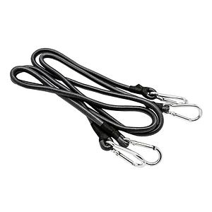 Set 2 corzi elastice LUMY TOOLS, 1.25 m x 10 mm, negru