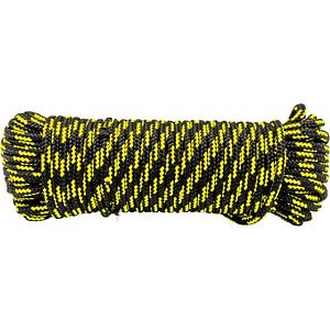 Snur franghie LUMY TOOLS, polipropilena, 6 mm x 10 m, galben-negru