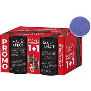 Pachet 1 plus 1 Vopsea cu efect de dune de nisip Magic Effect, pensula inclusa, mov, 0.9L