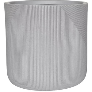Ghiveci flori VERVE, lut, D 36 cm, gri deschis