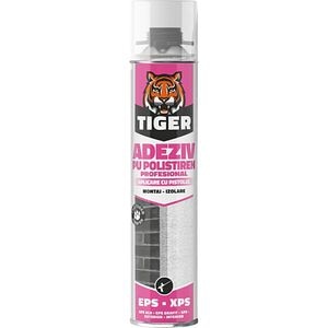 Adeziv poliuretanic pentru polistiren TIGER, aplicare cu pistol, 700 ml