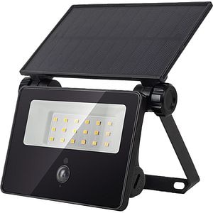 Proiector LED cu panou solar si senzor de miscare AVIDE, 8W, 700lm, negru