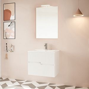 Set mobilier baie Savinidue Rio, 61.5 x 46.5 x 53 cm, alb