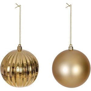 Set globuri de Craciun, 4 bucati, 10 cm, auriu