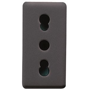 Priza electrica GEWISS GW21203DY01, interior, incastrat, IP40, 16A, negru