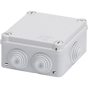 Doza derivatie GEWISS GW44024, aparent, 10 x 10 x 50mm, alb