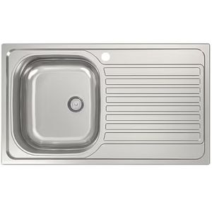 Chiuveta bucatarie Jabiri Linen, 1 cuva, picurator reversibil, 86 x 50 cm, inox