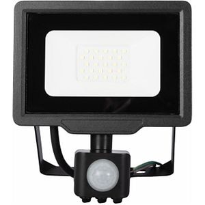 Proiector senzor LED NOVELITE SMD Slim, 20W, 1700lm, IP65, lumina rece, negru