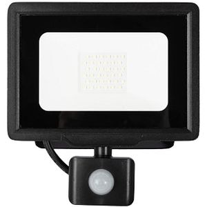 Proiector senzor LED NOVELITE SMD V2 Slim, 30W, 2550lm, IP65, lumina rece, negru