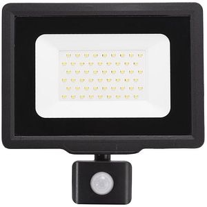Proiector senzor LED NOVELITE SMD Slim V2, 50W, 4250lm, IP65, lumina rece, negru