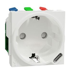 Priza standard german+USB C 10.5W, alb