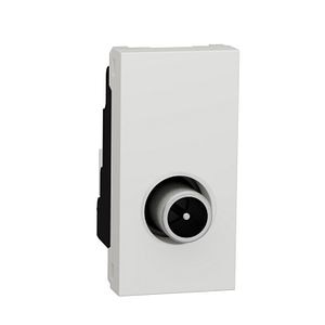 Priza TV tata, individuala 1m alb