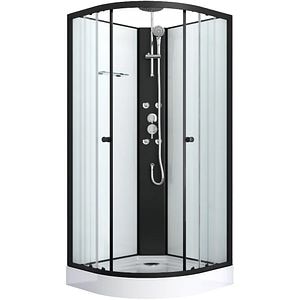Cabina de dus cu hidromasaj SANOTECHNIK Reload PS16B, 90 x 90 x 225 cm, sticla securizata 4mm, profil negru