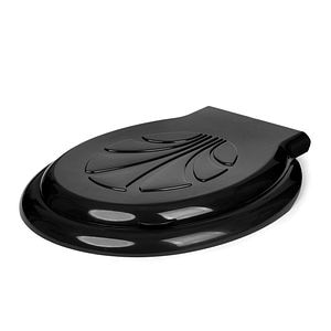 Capac WC negru, plastic