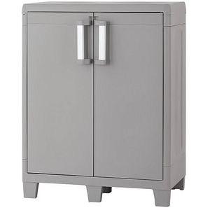 Dulap GOODHOME Major, plastic, 78 x 49 x 101 cm, gri deschis