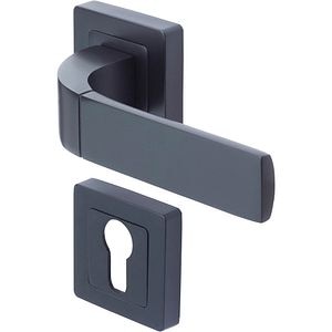 Maner cu rozeta YALE, aluminiu, 130 mm, 2 bucati, negru