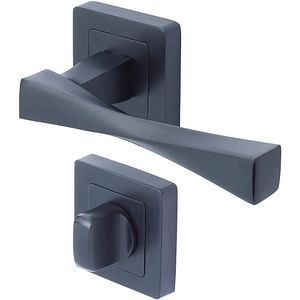 Maner cu rozeta YALE, aluminiu, 130 mm, 2 bucati, negru