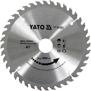 Disc circular pentru lemn YATO, 40T, 190x30mm